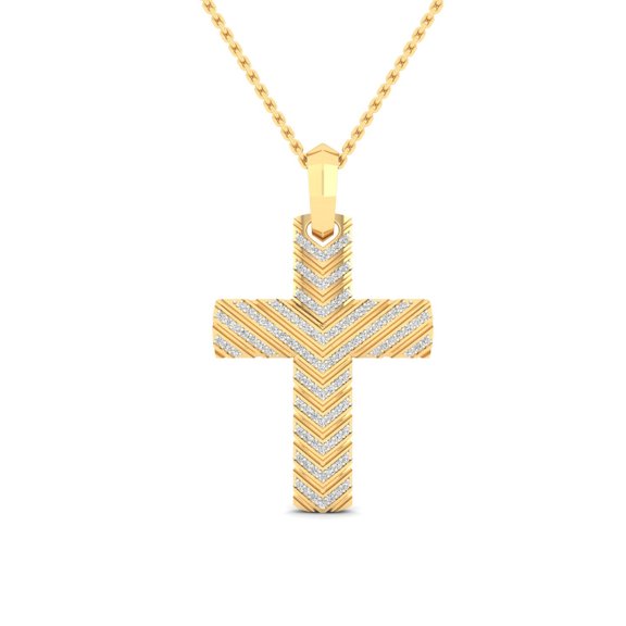 Chevron Cross Pendant