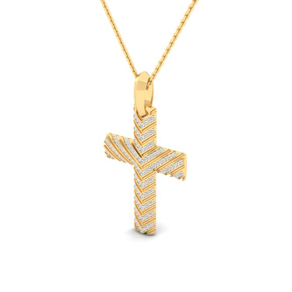 Chevron Cross Pendant