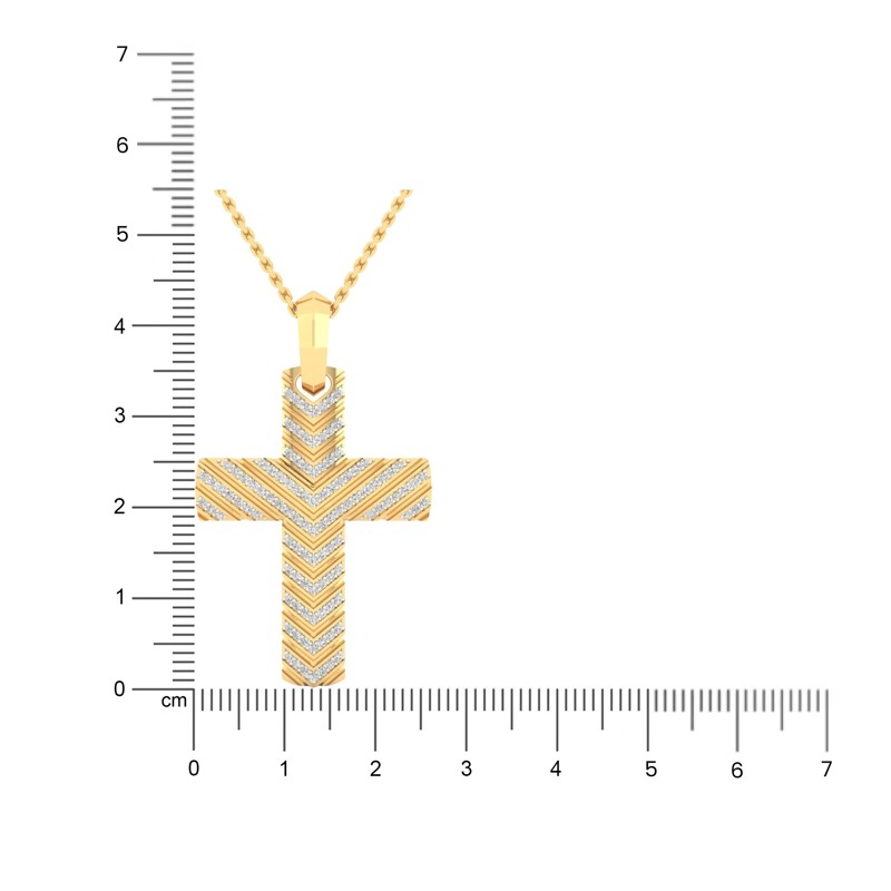 Chevron Cross Pendant