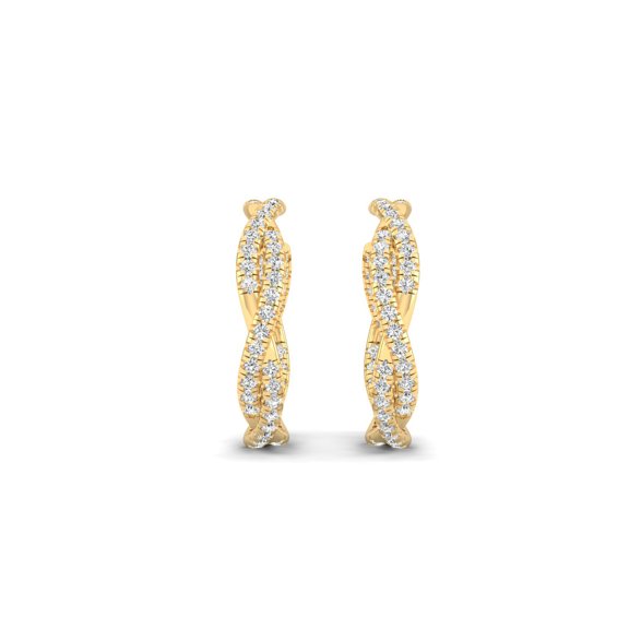Twist Pave Hoops