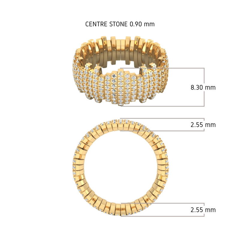 Diamond Multi-Row Eternity Band