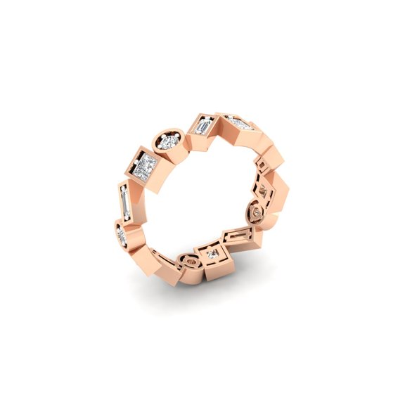 Princess & Baguette Diamond Fashion Band