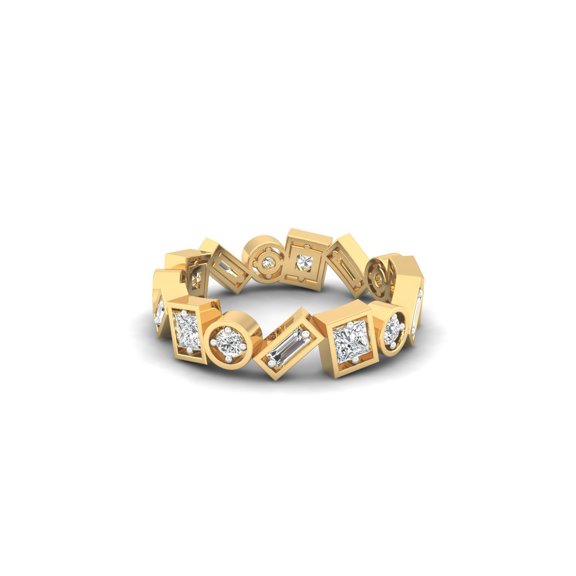 Princess & Baguette Diamond Fashion Band