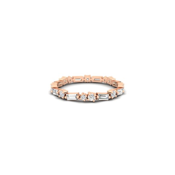 Diamond & Baguette Stackable Band
