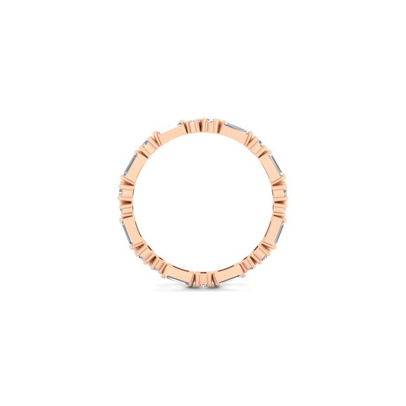 Diamond & Baguette Stackable Band