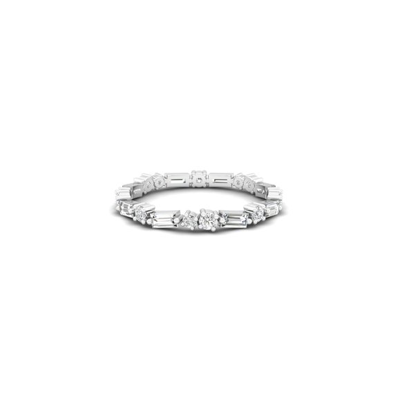 Diamond & Baguette Stackable Band