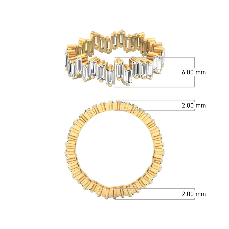 Wide Baguette Diamond Eternity Band
