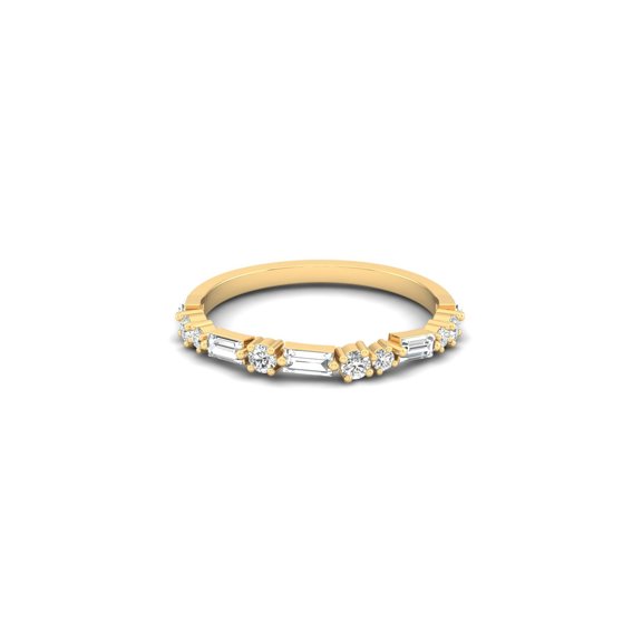 Diamond & Baguette Minimal Band