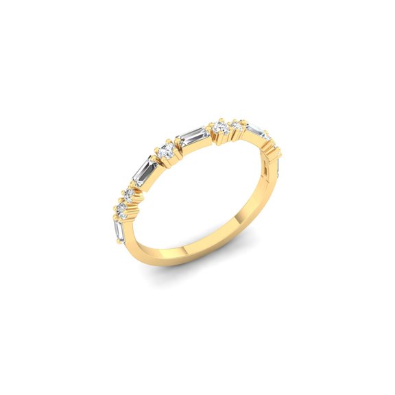 Diamond & Baguette Minimal Band