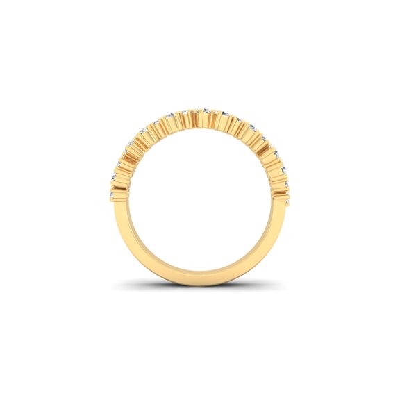 Wide Baguette & Round Diamond Fashion Band