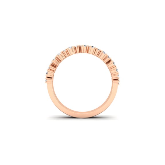 Wide Baguette & Round Diamond Fashion Band