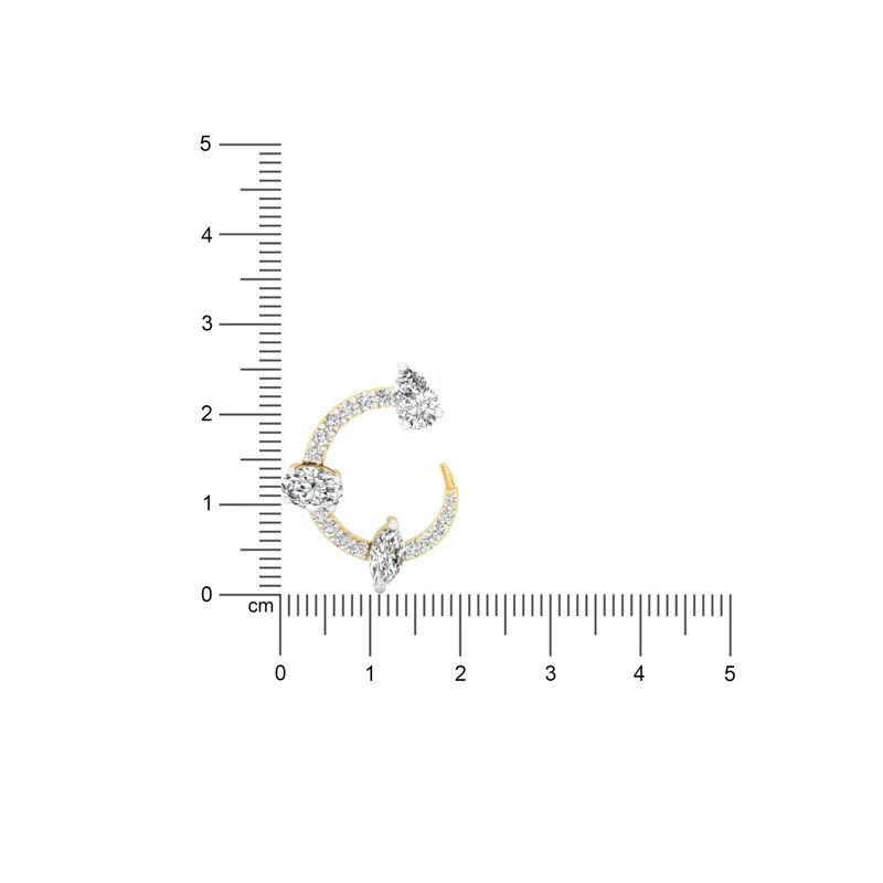 Marquise Arc Diamond Hoops