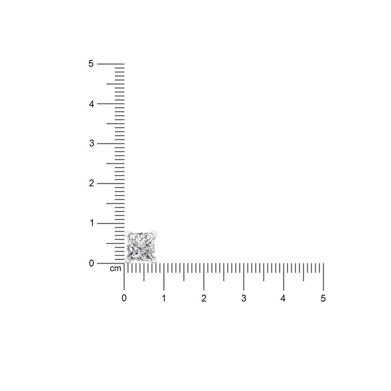 Princess Cut Solitaire Studs