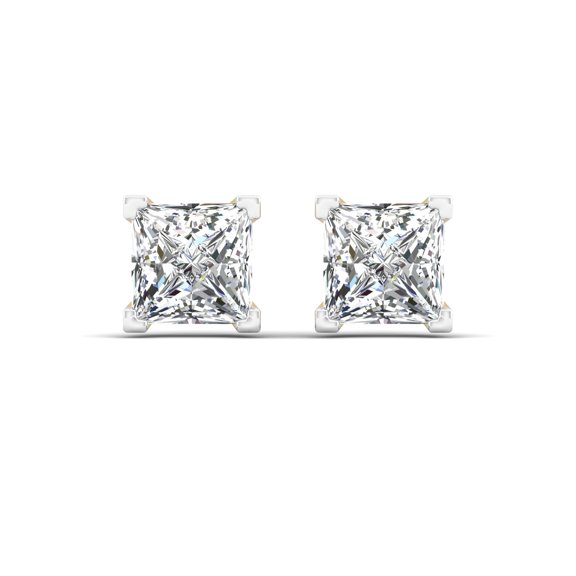 Princess Cut Solitaire Studs