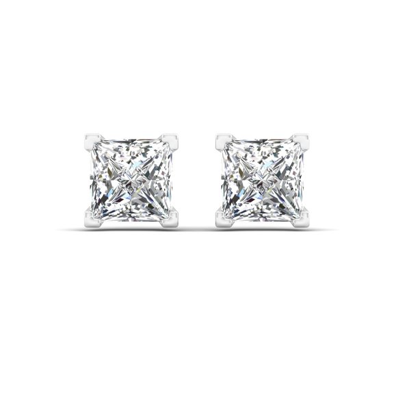 Princess Cut Solitaire Studs