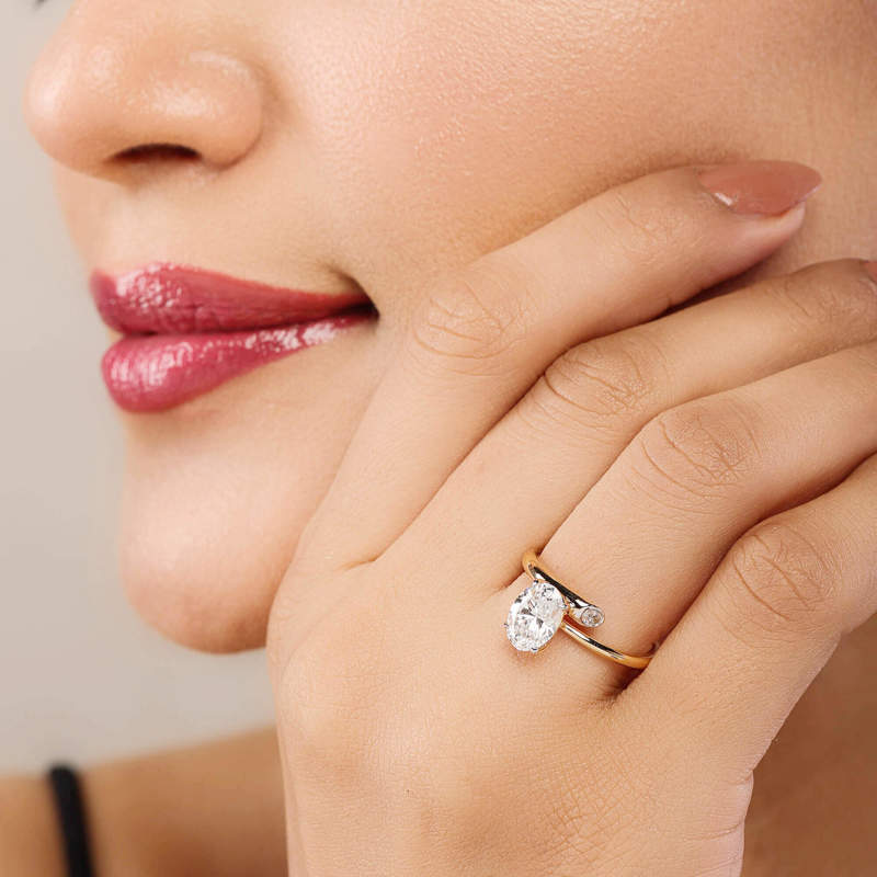 Elegant Oval Orchid Ring