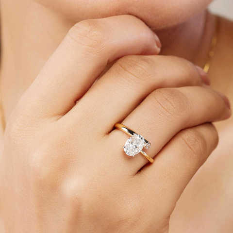 Elegant Oval Orchid Ring