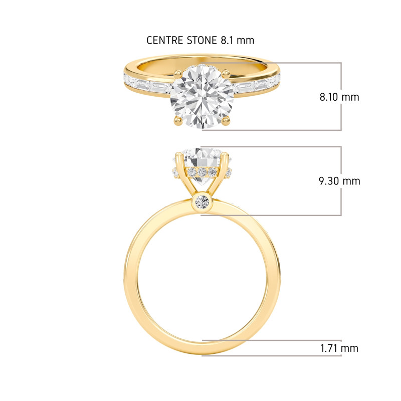 Bezel Set Straight Baguette Ring