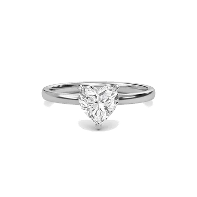 Classic Solitaire Knife Edge Ring