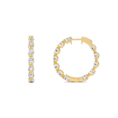 U- Shaped Inside Out Huggie Earrings