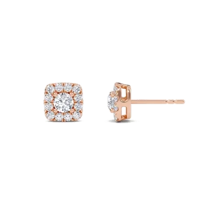 Square Halo Earrings