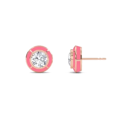 Enamel Painted Stud Earrings
