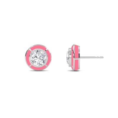 Enamel Painted Stud Earrings