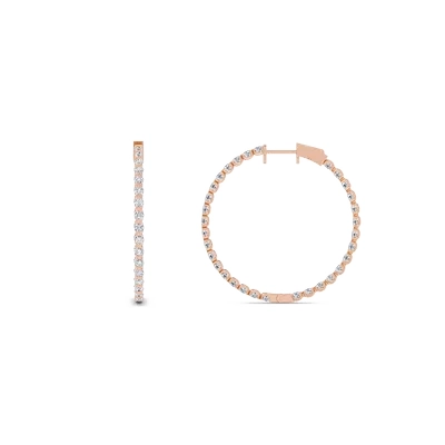 Dazzling inside Out Hoop Earrings