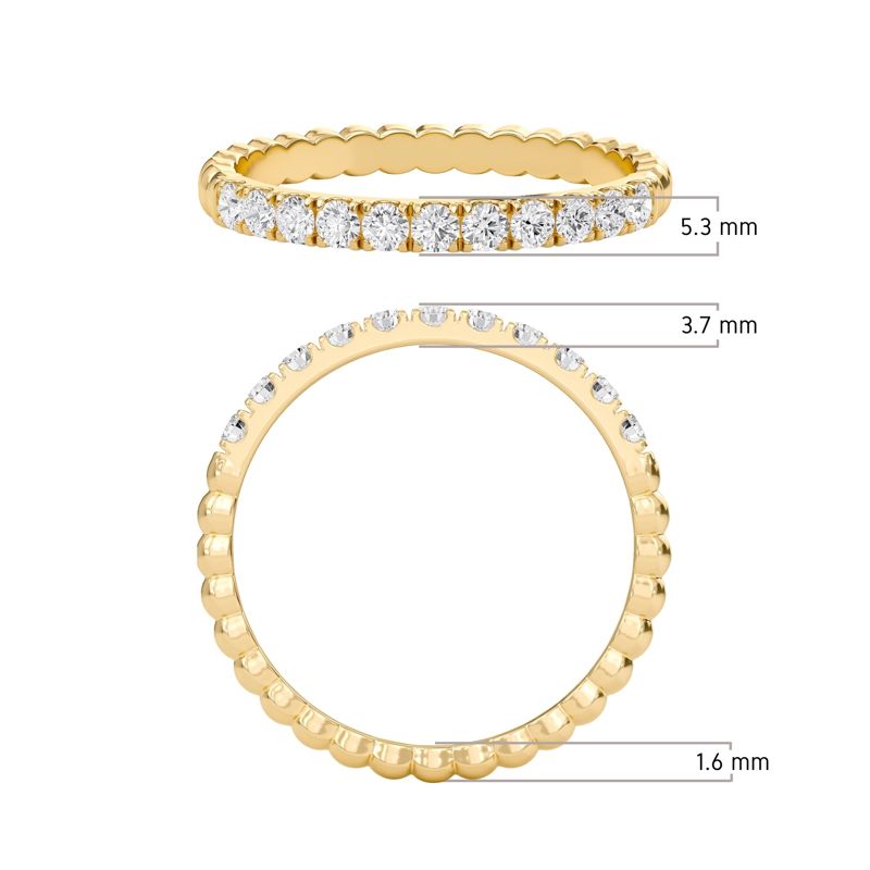 Half studded Satckable Ring