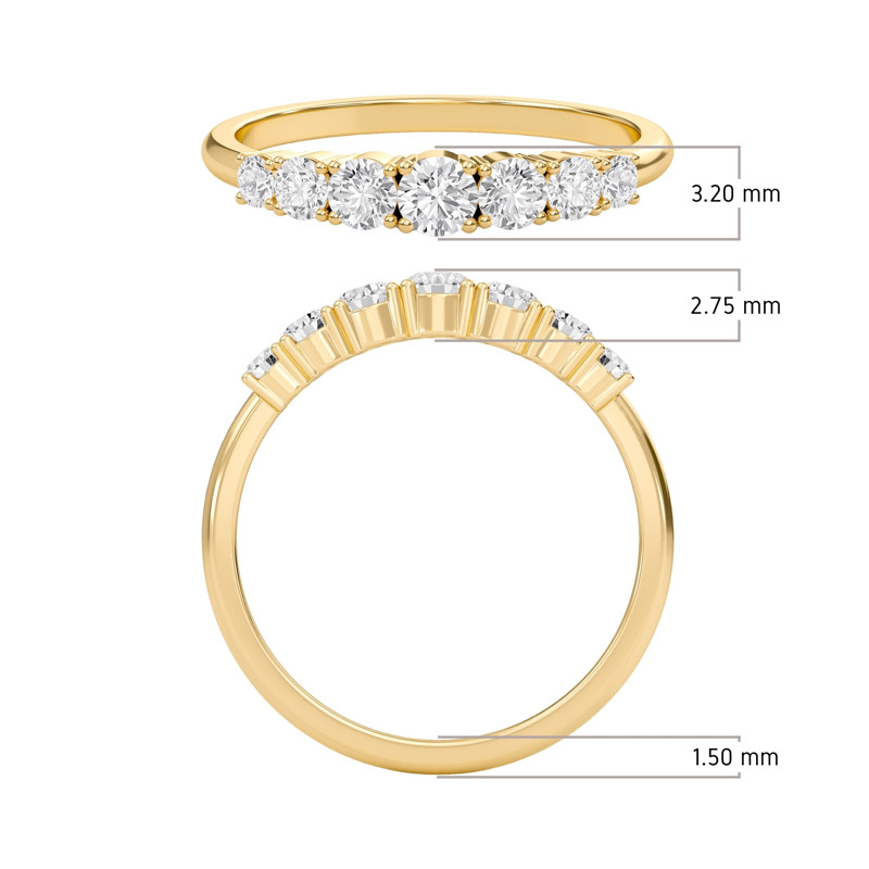 Seven Stone Wedding Band