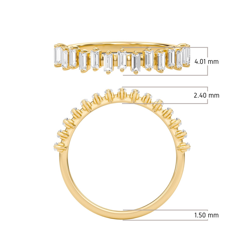 Baguette Zig Zag Anniversary Band