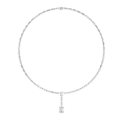 Emerald & Baguette Tennis Neckalce