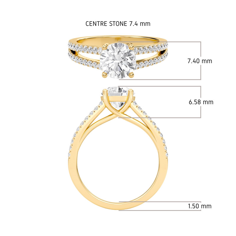 Split Shank Cathedral Style Engagement Ring