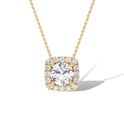 Squarish Halo Pendant