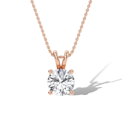 Round Classic Solitaire Pendant