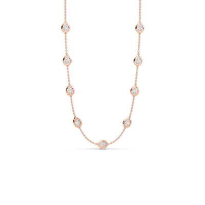 Bezel Set Station Chain Necklace