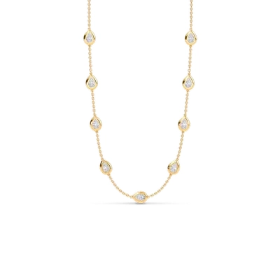 Bezel Set Station Chain Necklace