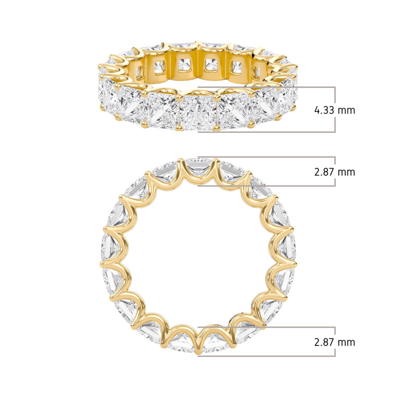 Princess Classic Solitaire U-Shaped Eternity Band