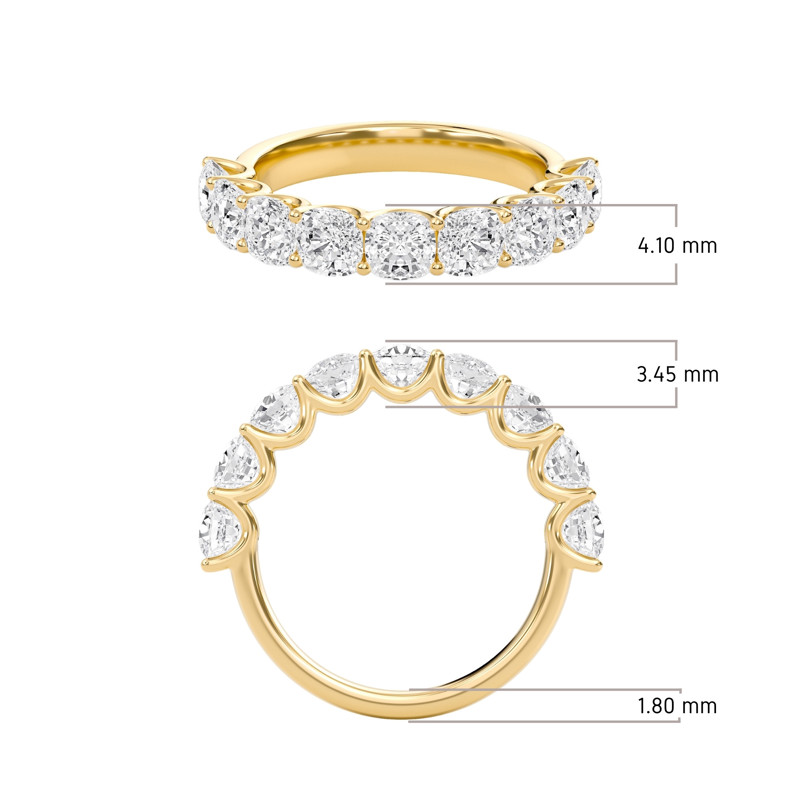 Classic U-Shaped Half Eternity Band