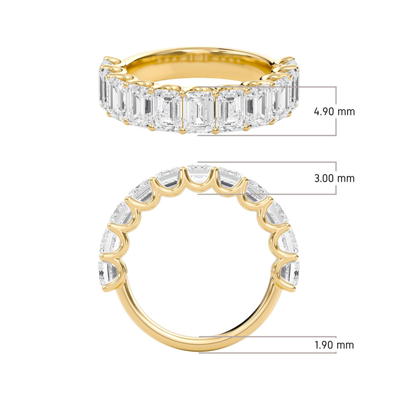 Classic U-Shaped Half Eternity Band