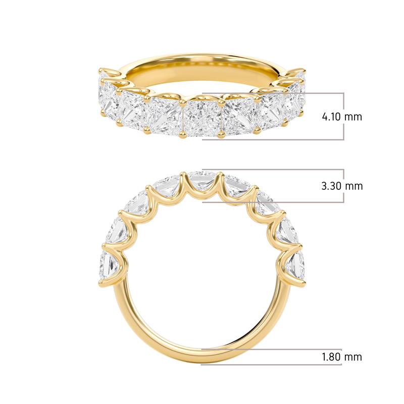 Classic U-Shaped Half Eternity Band