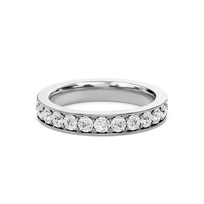 0.75 Ctw Round Prong Set Half Eternity Band