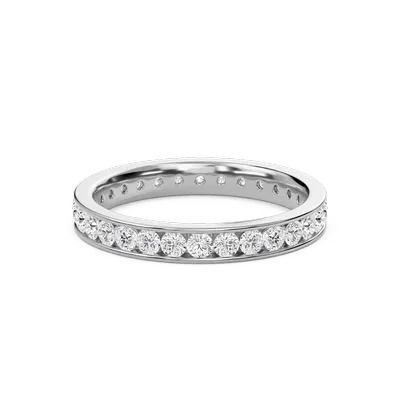 .93 Ctw Round Channel Set Full Eternity Band
