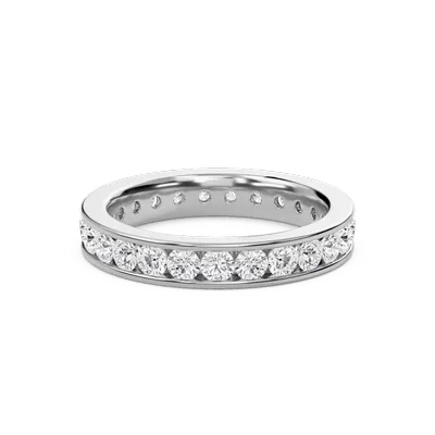 1.45 Ctw Round Channel Set Full Eternity Band