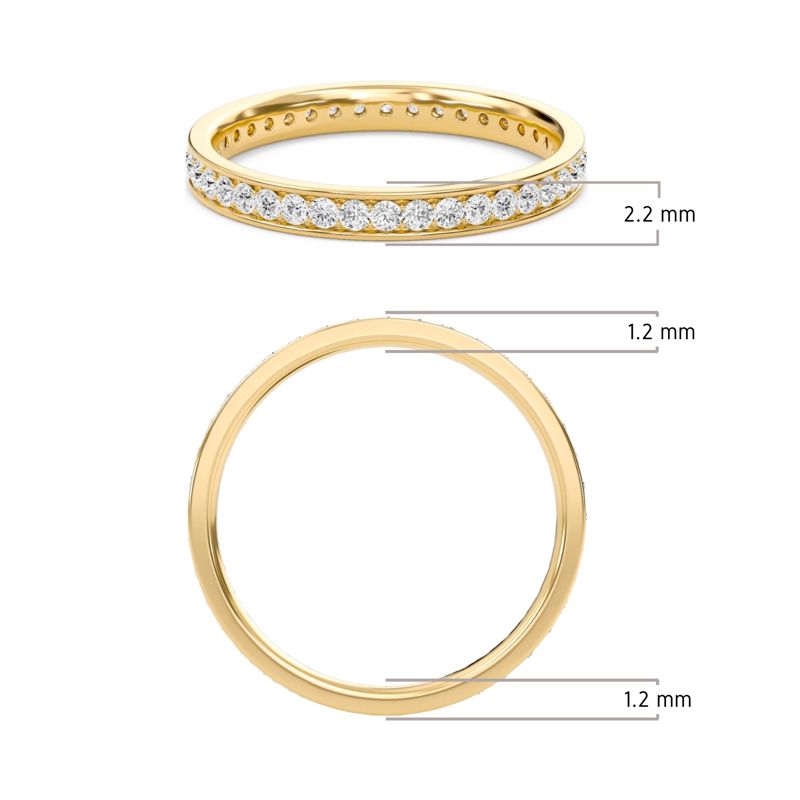 Round Prong Set Full Eternity Band