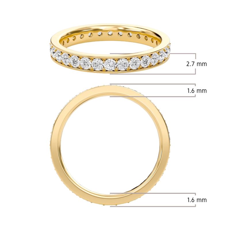 Round Prong Set Full Eternity Band