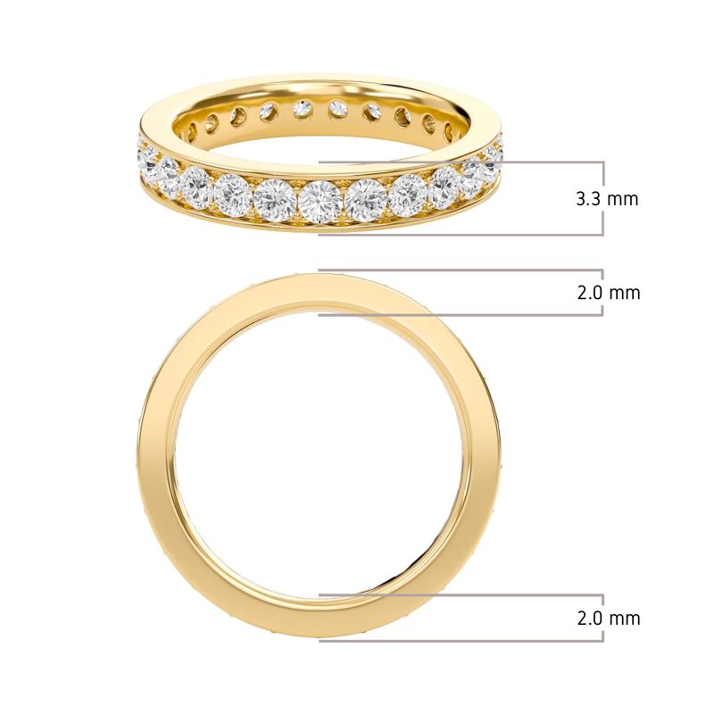 Round Prong Set Full Eternity Band