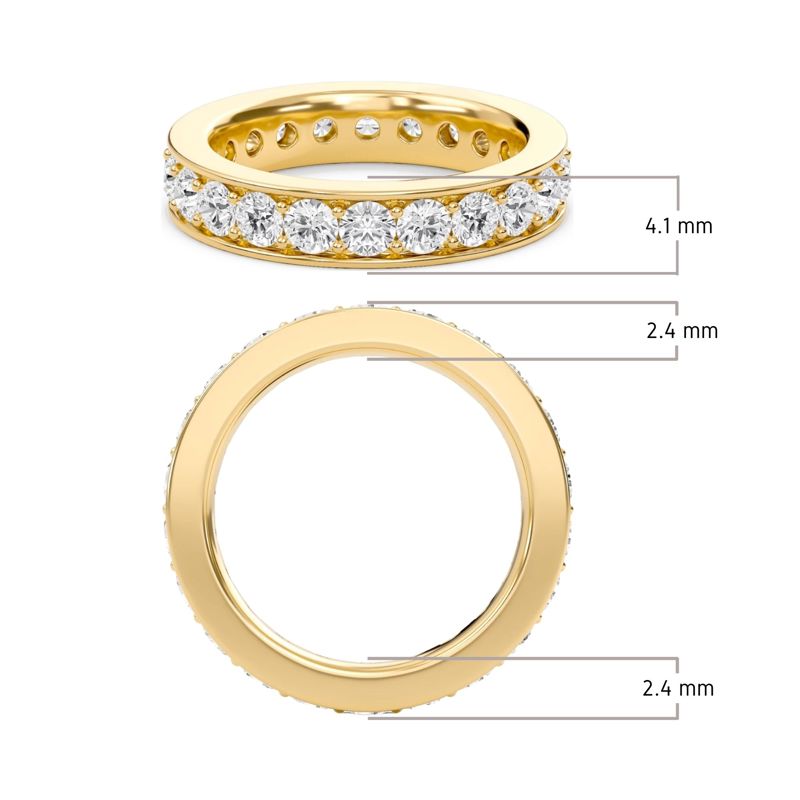 Round Prong Set Full Eternity Band