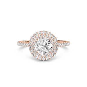 Round Double Halo Engagement Ring