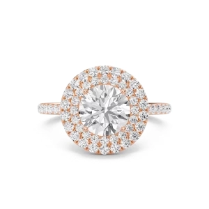Round Double Halo Engagement Ring